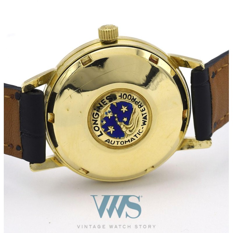 LONGINES (CONQUEST LUXE / GRANDE DATE - AUTOMATIC OR JAUNE / ref. 9025/2), vers 1953