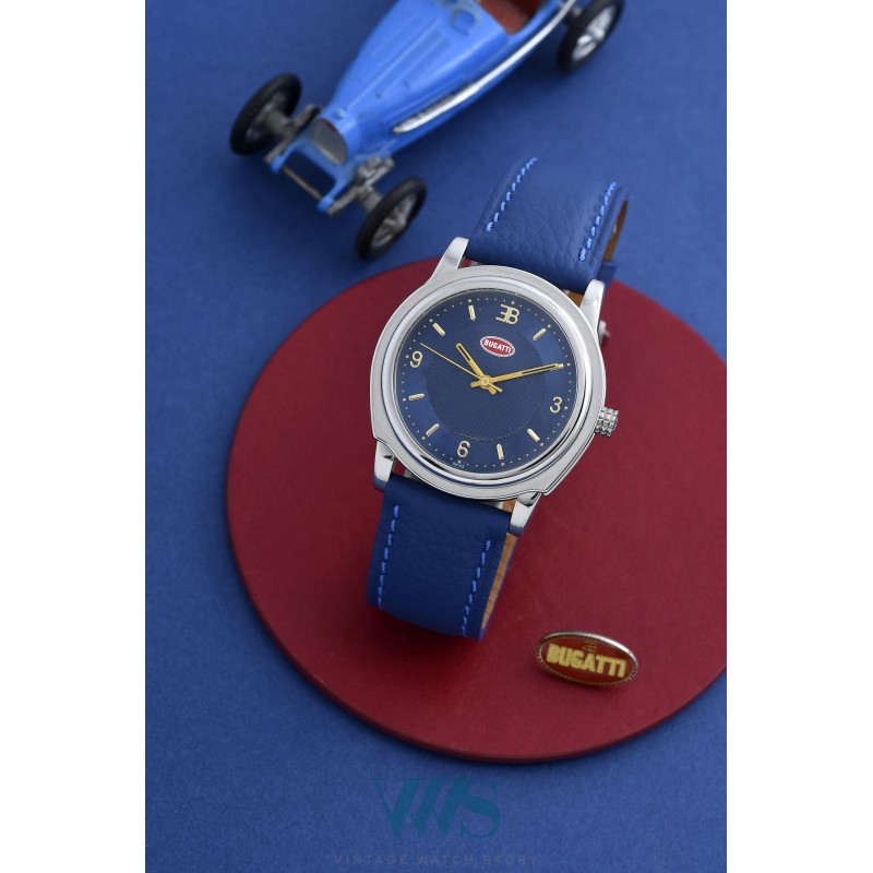 BUGATTI (CALANDRE HOMME GT 37 - CADRAN BLEU AUTOMATIQUE), vers 1990
