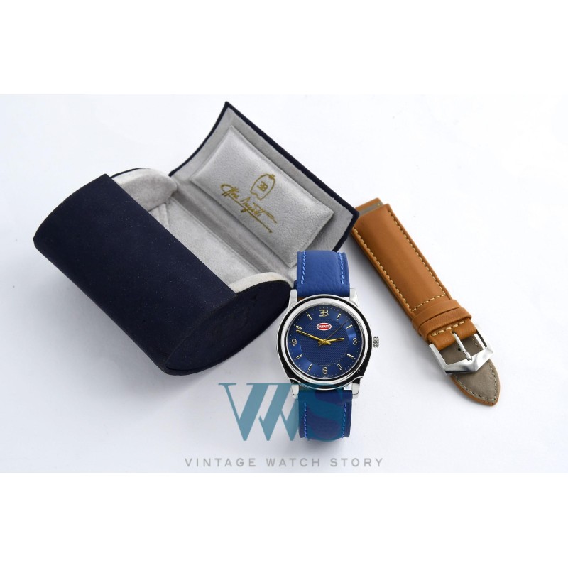 BUGATTI (CALANDRE HOMME GT 37 - CADRAN BLEU AUTOMATIQUE), vers 1990
