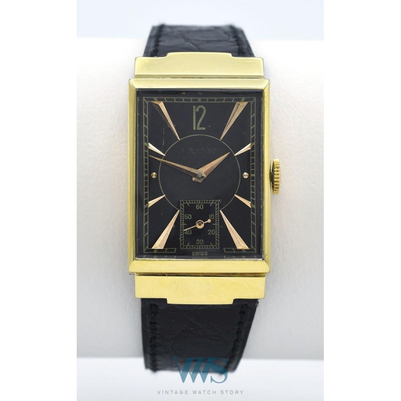 JAEGER-LeCOULTRE (RECTANGULAIRE UNIPLAN / BRANCARD - OR JAUNE /