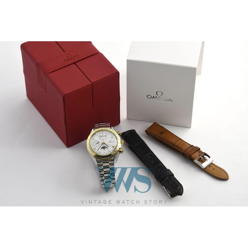 OMEGA (Chronographe Speedmaster Automatic Quantième Phase de Lune - Or & Acier / ref. DA 175.0034), vers 1991