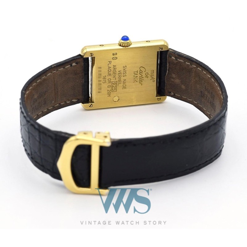 CARTIER (Tank Cartier Must LM / Homme - Vermeil / Romaine Monogramme / ref. 1615), vers 1995