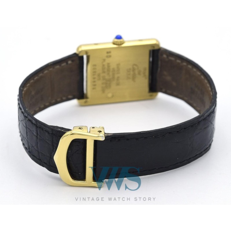CARTIER (Tank Cartier Must LM / Homme - Vermeil / Romaine Monogramme / ref. 1615), vers 1995