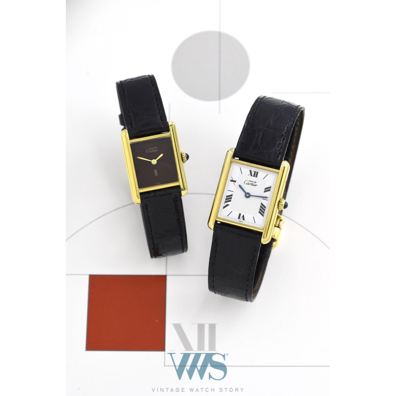 CARTIER (Tank Cartier Must LM / Homme - Vermeil / Romaine Monogramme / ref. 1615), vers 1995