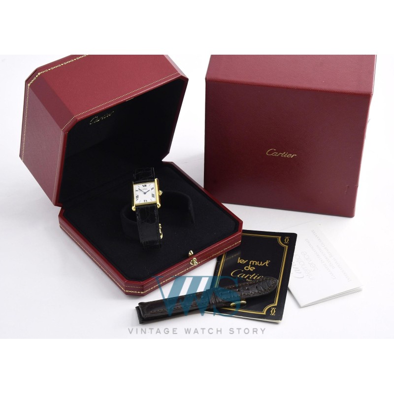 CARTIER (Tank Cartier Must LM / Homme - Vermeil / Romaine Monogramme / ref. 1615), vers 1995