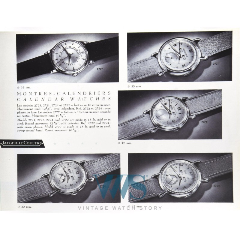 JAEGER-LeCOULTRE (GRAND CALENDRIER baby PICASSO / TRIPLE DATE – ACIER - Numéroté), vers 1945