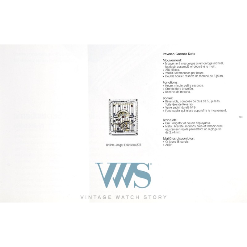 JAEGER-LeCOULTRE (Reverso Homme Grande Date - 8 Jours / Silver / ref. 240.8.15), vers 2006
