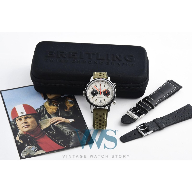 BREITLING (Chronographe Pilote / Rond Chrono-Matic / White / ref. 2110), vers 1969