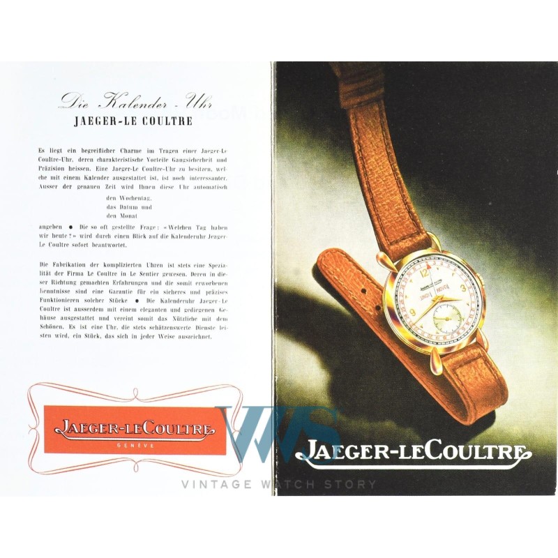 JAEGER-LeCOULTRE (GRAND CALENDRIER baby PICASSO / TRIPLE DATE – ACIER - Numéroté), vers 1945