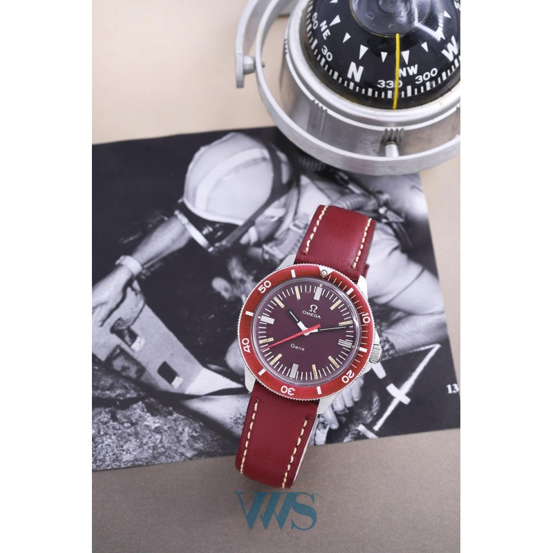 OMEGA (Genève Amirauté / Mécanique - No Logo Bordeaux / ref. 135.042), vers 1969