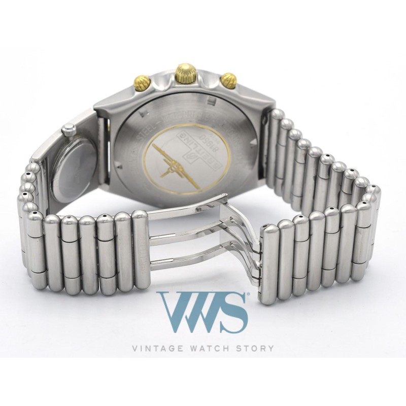 BREITLING (Chronographe Chronomat - Or & Acier / Patina - Module UTC / ref. 81.950), vers 1992