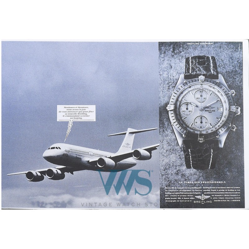 BREITLING (Chronographe Chronomat - Or & Acier / Patina - Module UTC / ref. 81.950), vers 1992