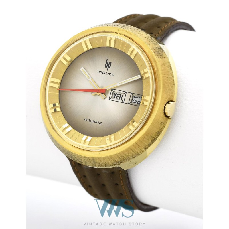 LIP (Himalaya Soucoupe 4 ATM - Design plaqué or / Automatic / ref. 4274225), vers 1972