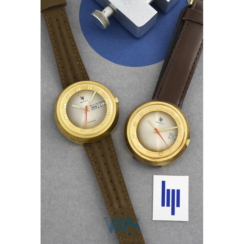LIP (Himalaya Soucoupe 4 ATM - Design plaqué or / Automatic / ref. 4274225), vers 1972