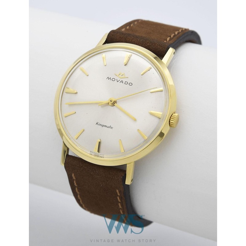 MOVADO (KINGMATIC LUXE / Or jaune / ref. 381), vers 1964