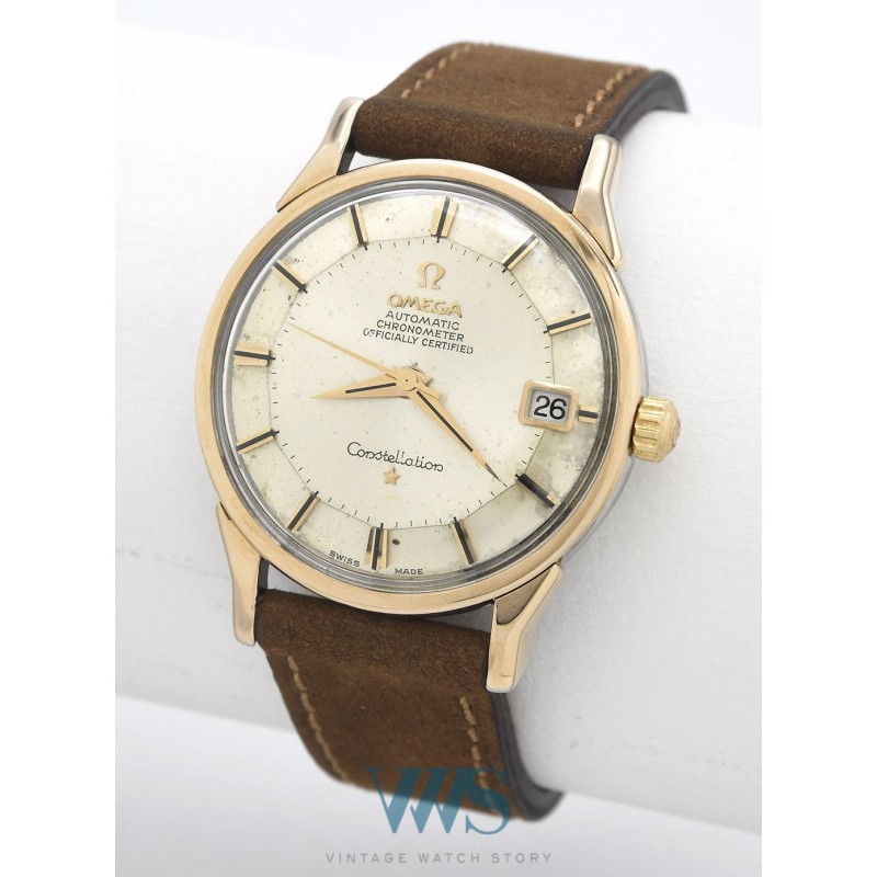 OMEGA (Constellation Chronomètre "Pie Pan" / White Stardust "Gold Shell" / ref. 14393 6 SC), vers 1963