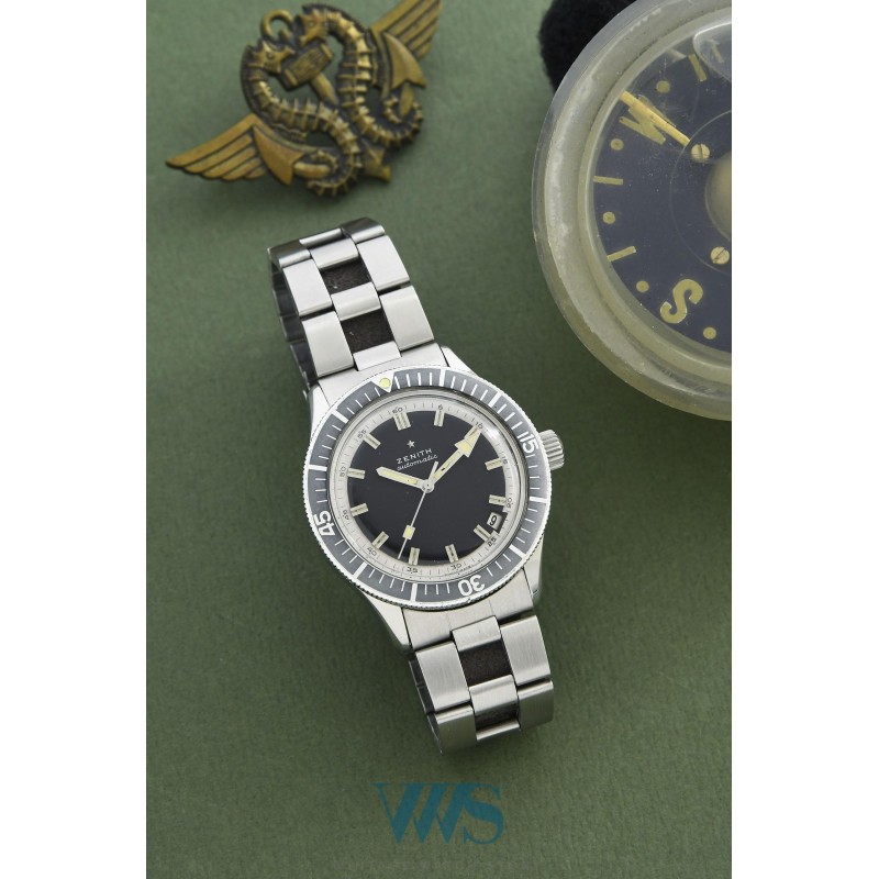 ZENITH (Diver Submariner - Automatic Date / Black / ref. A3630), vers 1969/72