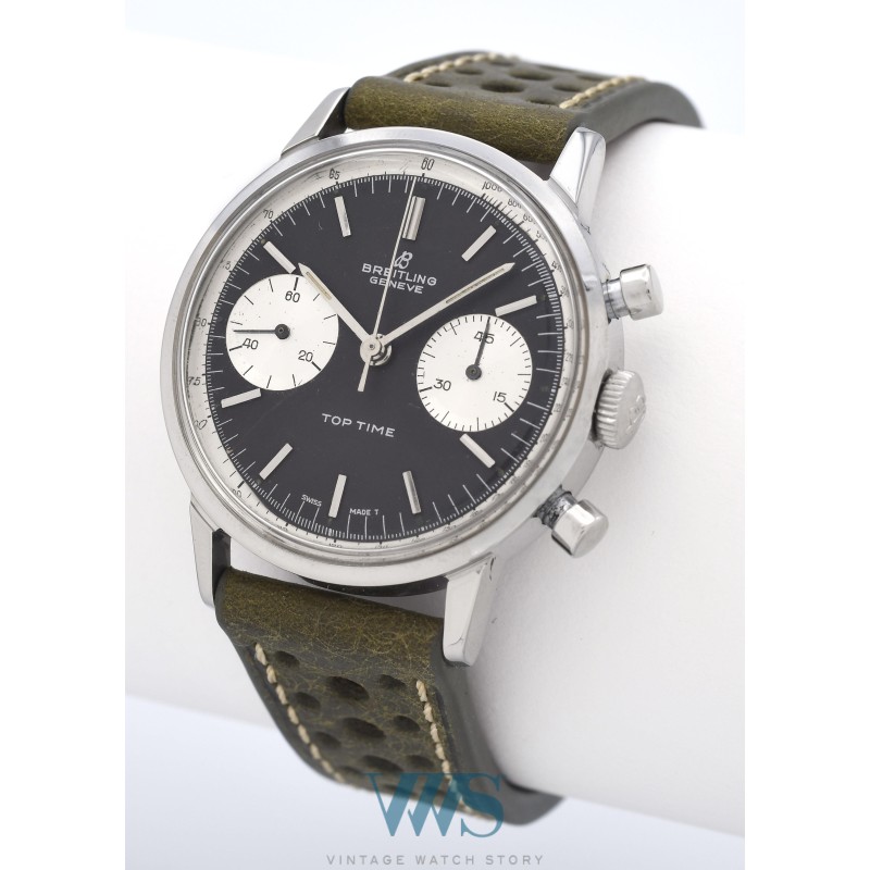 BREITLING (Chronographe Top Time / 2 Compteurs - 007 Black / Compteurs Silver / ref. 2002), vers 1962/65
