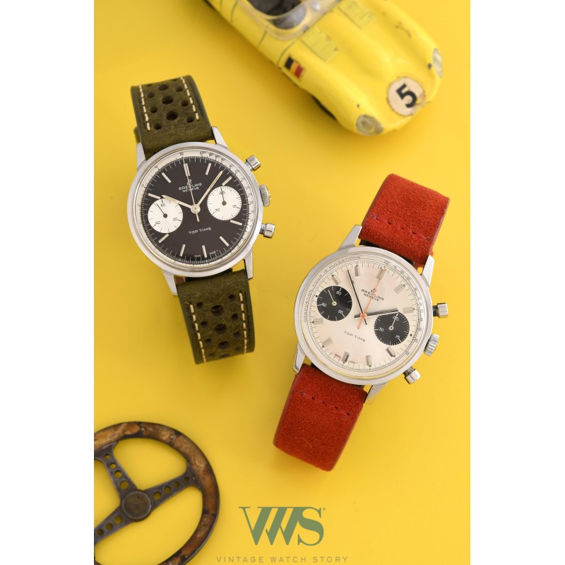 BREITLING (Chronographe Top Time / 2 Compteurs - 007 Black / Compteurs Silver / ref. 2002), vers 1962/65