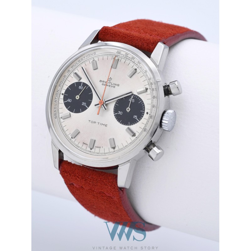 BREITLING (Chronographe Top Time / 2 Compteurs - Panda Silver / Compteurs Black / ref. 2002/33), vers 1969
