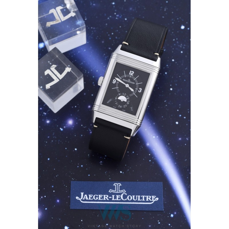 JAEGER-LECOULTRE (Grande Reverso Duo Face / Night & Day  - Silver - Date défilante / ref. 273.8.85 / Q3748421), vers 2014