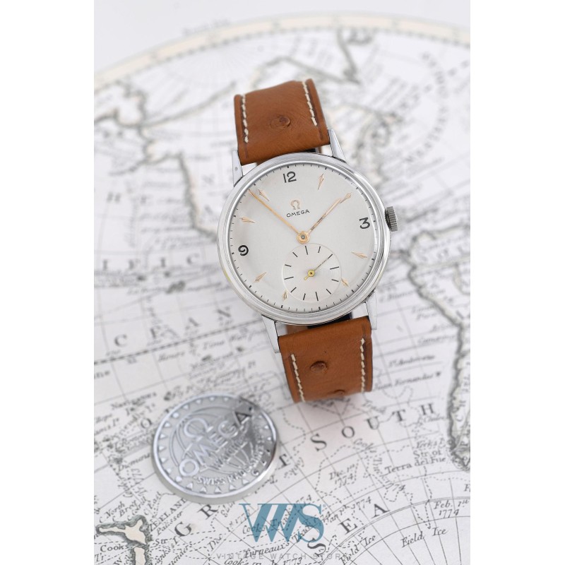 OMEGA (Classic Big Pan - Petite seconde "Index Or" / ref. 2272-6), vers 1961