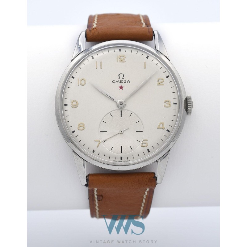 OMEGA (Classic Big Pan Export - Petite seconde "Red Star" / ref.
