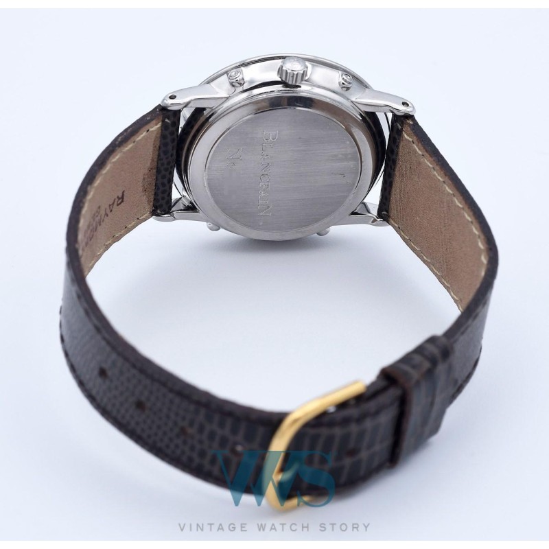 BLANCPAIN (Villeret Triple Quantième Phase de Lune - Or & Acier / ref. 6595-1318), vers 1998