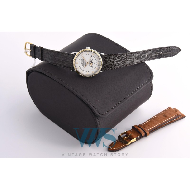 BLANCPAIN (Villeret Triple Quantième Phase de Lune - Or & Acier / ref. 6595-1318), vers 1998