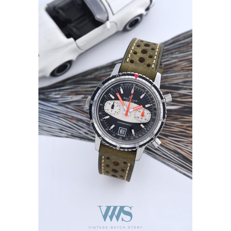 BREITLING (Chronographe Pilote / Rond Chrono-Matic / Black / ref. 2110), vers 1969