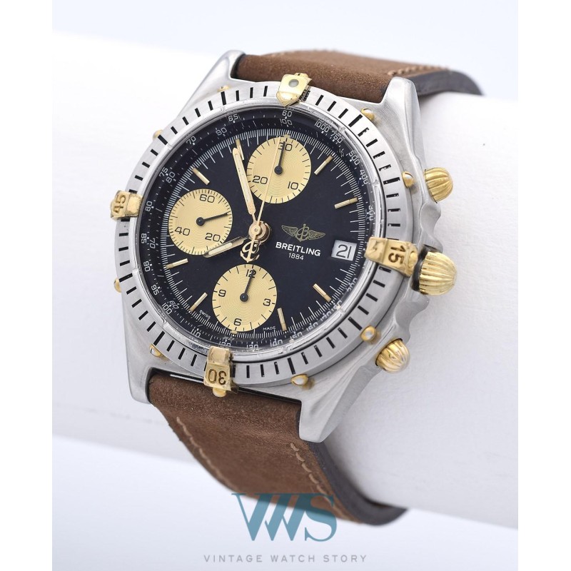 BREITLING (Chronographe Chronomat Or & Acier - Black / ref. B13047), vers 1992