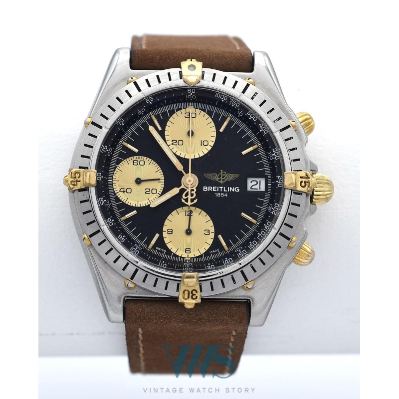 BREITLING (Chronographe Chronomat Or & Acier - Black / ref. B13047),