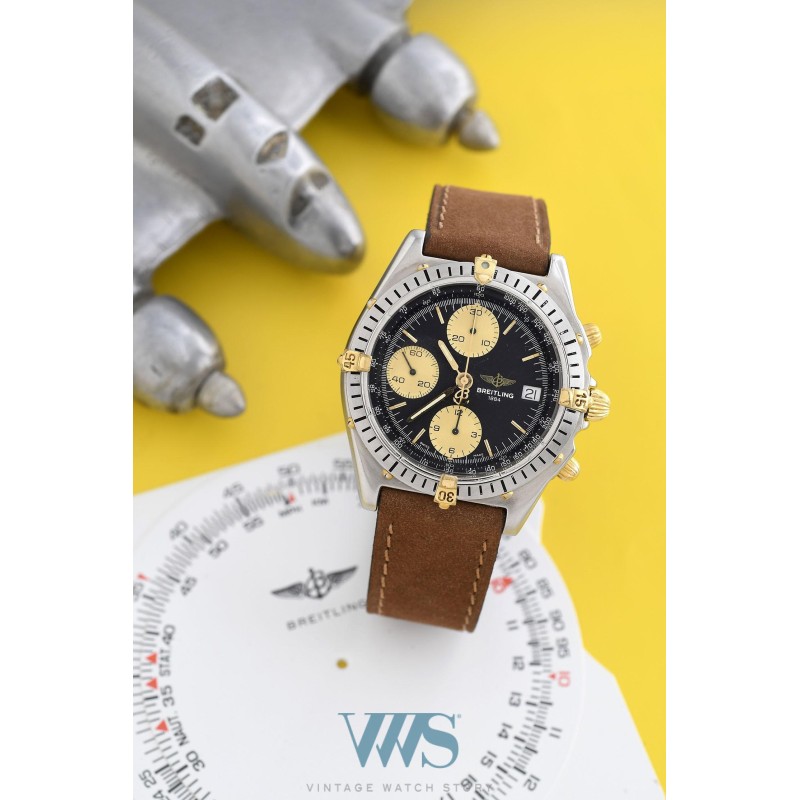 BREITLING (Chronographe Chronomat Or & Acier - Black / ref. B13047), vers 1992