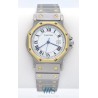 CARTIER (Santos Homme Ronde Octagon - Automatique  / Or & Acier / ref. 2966), vers 1990