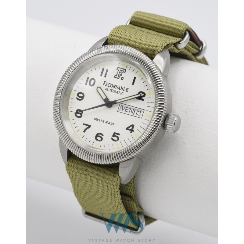 FAÇONNABLE (Automatique - Officier - White), vers 2000