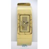 LANVIN (Bracelet de Force montre Rectangle / Plaqué or), vers 1975