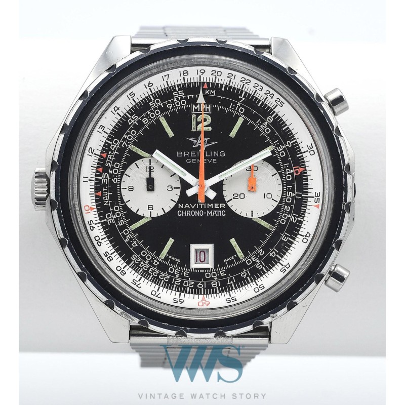 BREITLING (Chronographe Navitimer Chrono-Matic / Bracelet acier NSA / ref. 1806), vers 1969