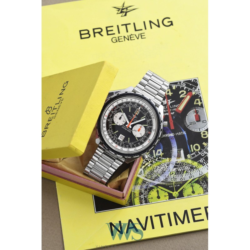 BREITLING (Chronographe Navitimer Chrono-Matic / Bracelet acier NSA / ref. 1806), vers 1969