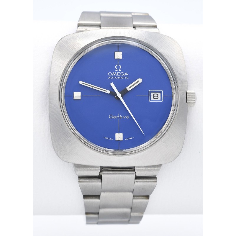 OMEGA (Dynamic Genève Sport - Automatic Date / Blue Square / ref. 166.081), vers 1970