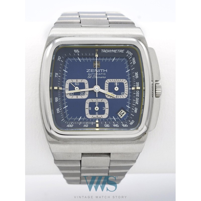ZENITH (Chronographe El Primero TV screen - Bleu / ref. 01.0200.415), vers 1975