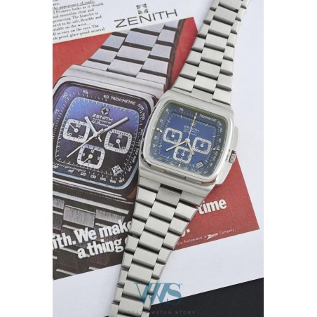 ZENITH (Chronographe El Primero TV screen - Bleu / ref. 01.0200.415), vers 1975