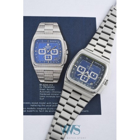 ZENITH (Chronographe El Primero TV screen - Bleu / ref. 01.0200.415), vers 1975