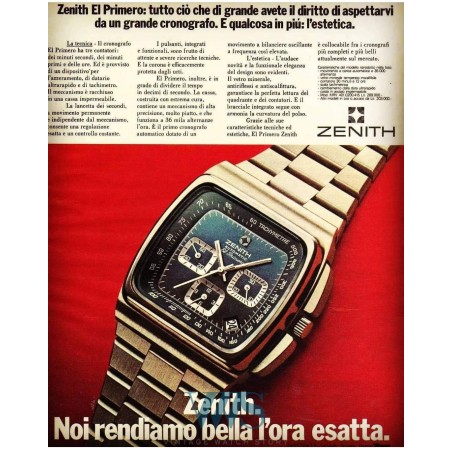 ZENITH (Chronographe El Primero TV screen - Bleu / ref. 01.0200.415), vers 1975