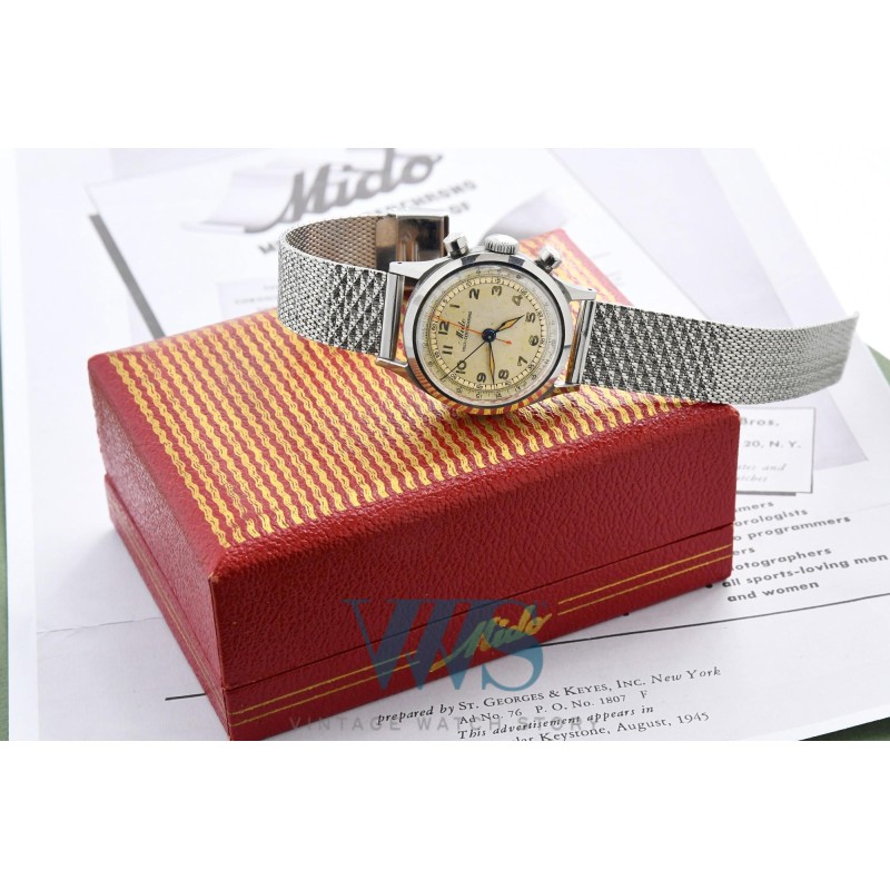 MIDO (Chronographe Imperméable Télèmétrique / Multi-centerchrono / ref. 4669 / 810422), vers 1944