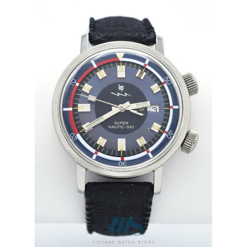 LIP (Nautic-Ski Electronic Gris - Bleu 20 ATU / Ronde / ref. 42982), vers 1975