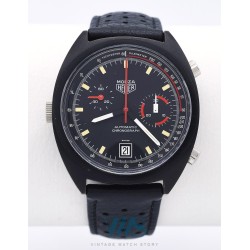 HEUER (Chronographe Monza Automatic Black PVD / ref. 150.501), vers 1977