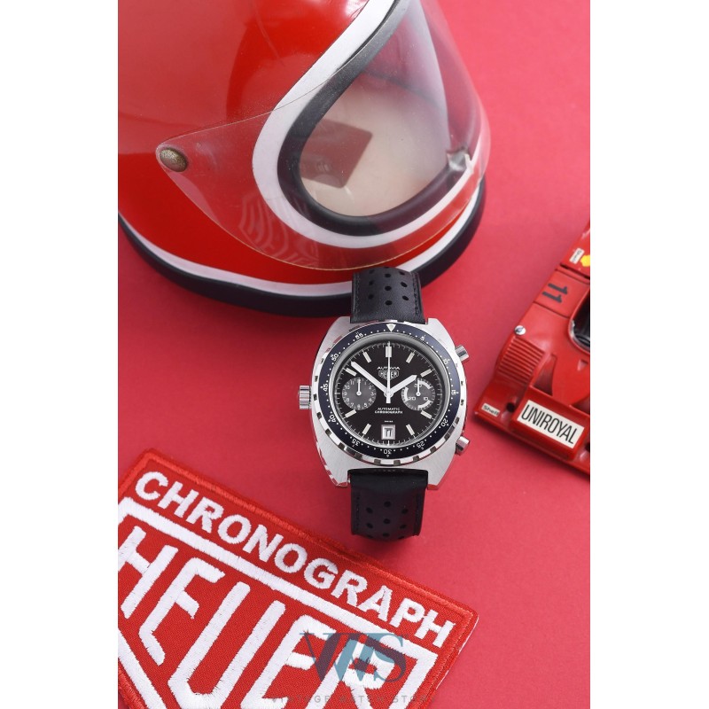 HEUER (Chronographe Autavia Chrono-Matic / Black & Gray / ref. 11063 MH), vers 1983