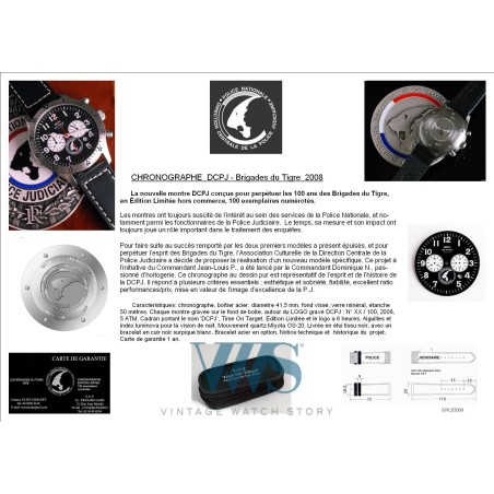 T.O.T (Chronographe DCPJ 2008 / Brigade du tigre - Prototype N° 00 / 100 pièces), Projet 2008