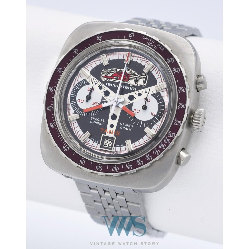 TANIS (Chronographe Racing Team - Trotteuse rouge), vers 1975