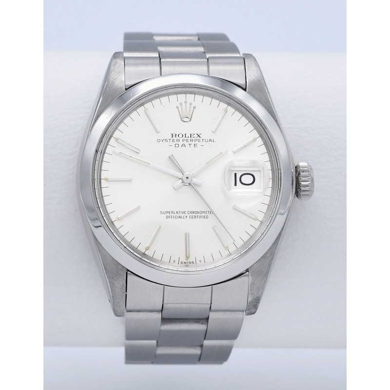 ROLEX (Oyster Perpetual Date / Silver - Lunette lisse / ref. 1500), vers 1972